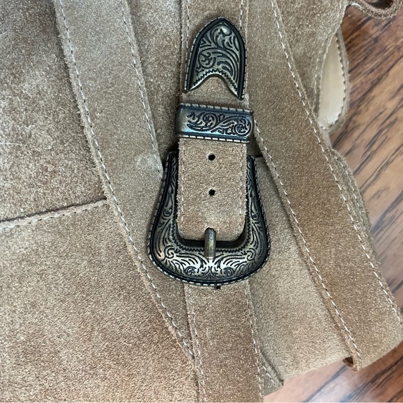 Western Suede Ankle Cowboy/ Cowgirl Boots - Picture 5 of 5